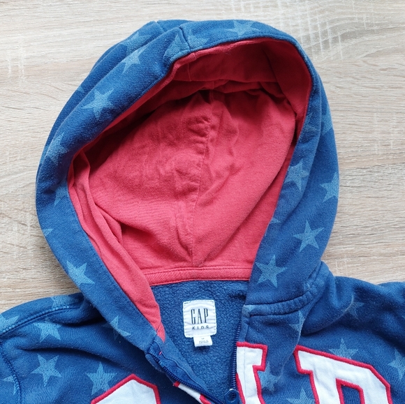 Gap vguc red&blue star sweatshirt size 8 - Picture 4 of 14